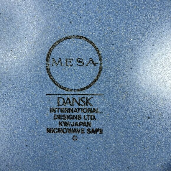 Lot of 3 Dansk Mesa Blue Stoneware Salad Dessert Plates 7 3/8" Japan - Picture 5 of 5